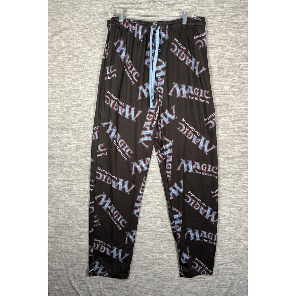 Magic The Gathering Men's Pajama Pants XL Allover Logo Sleep Lounge Bioworld MTG